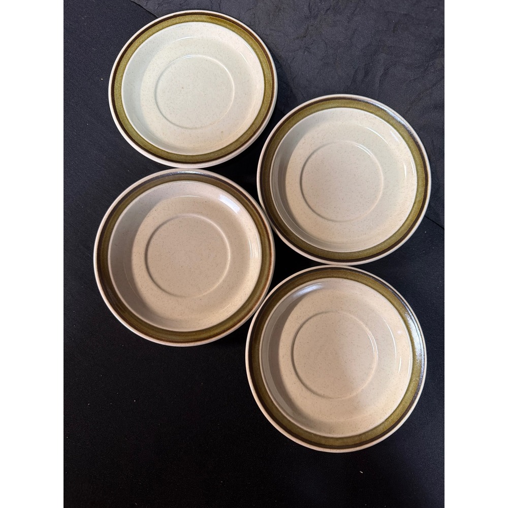 Hallkraft Potterskraft Lazy Daisies Saucers Set of 4 P6030 Japan Stoneware 6.25"